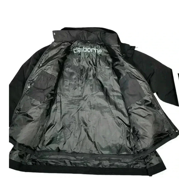 Men's Claiborn Downfill Blend Double Jacket Black Size Medium NWOT - Picture 5 of 16